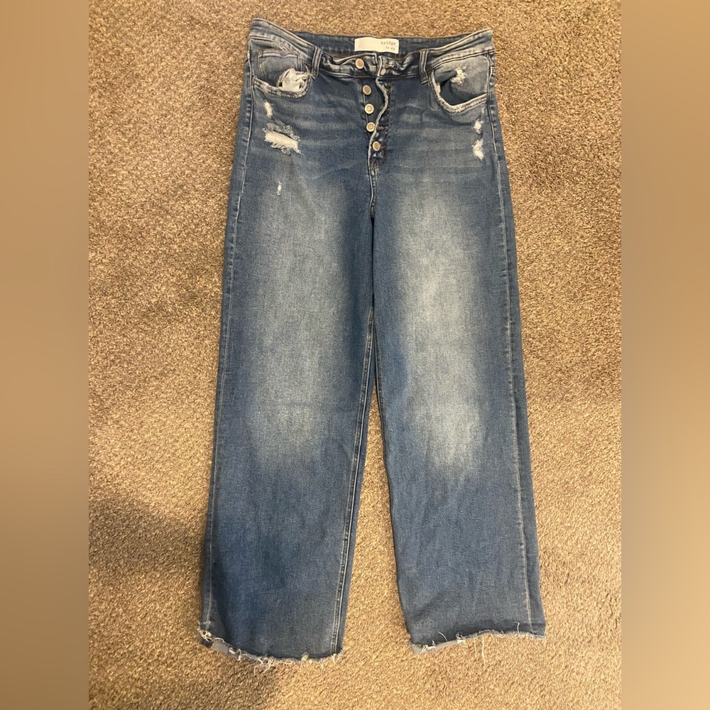 Bridge by ely, wide leg high rise jeans size 32